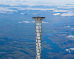 Inflatable space elevator tower has potential still decades away from being feasible