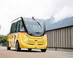 Autonomous electric shuttle running switzerland