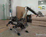 Boston dynamics newest robot falls banana peel spot mini