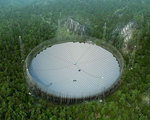 China largest radio astronomy telescope covers area 30 football fields