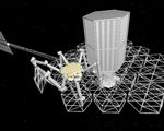 Ramst robotically assembled telescope concept built space